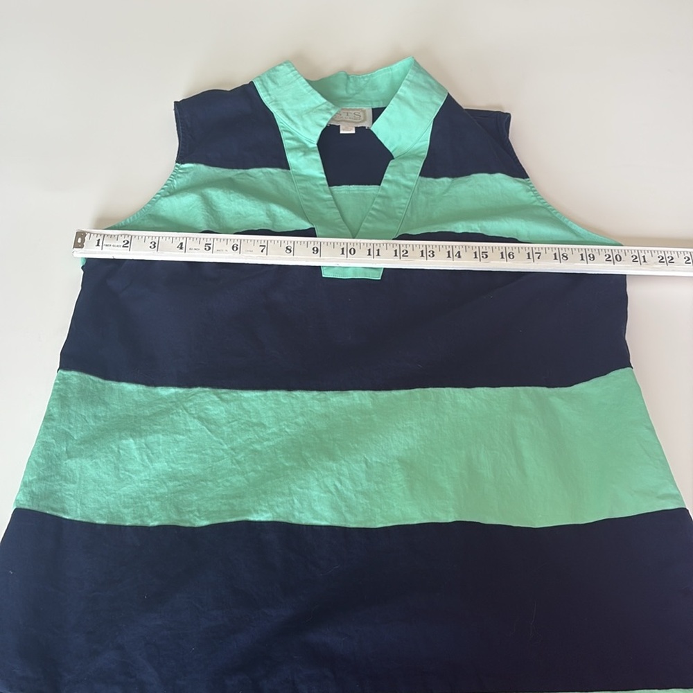 Sail to Sable Shake It All Shift Dress in Cabbage/Navy Stripes Preppy Size XL - Picture 8 of 9